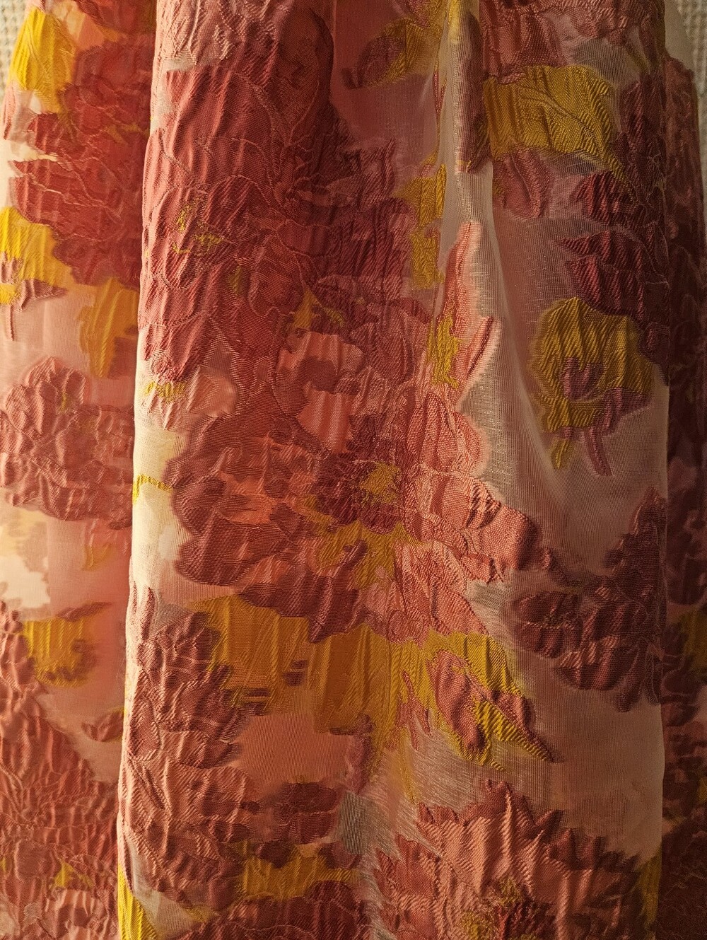 Fashion Nova Spaghetti Strap Pink Floral A-Line Dress with Orange Accents - Picture 5 of 16